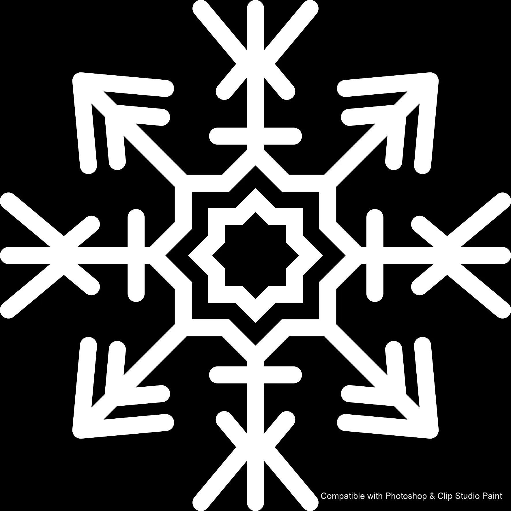 Frost Crystals brush 26 of 43 — Photoshop & Clip Studio Paint .abr preview