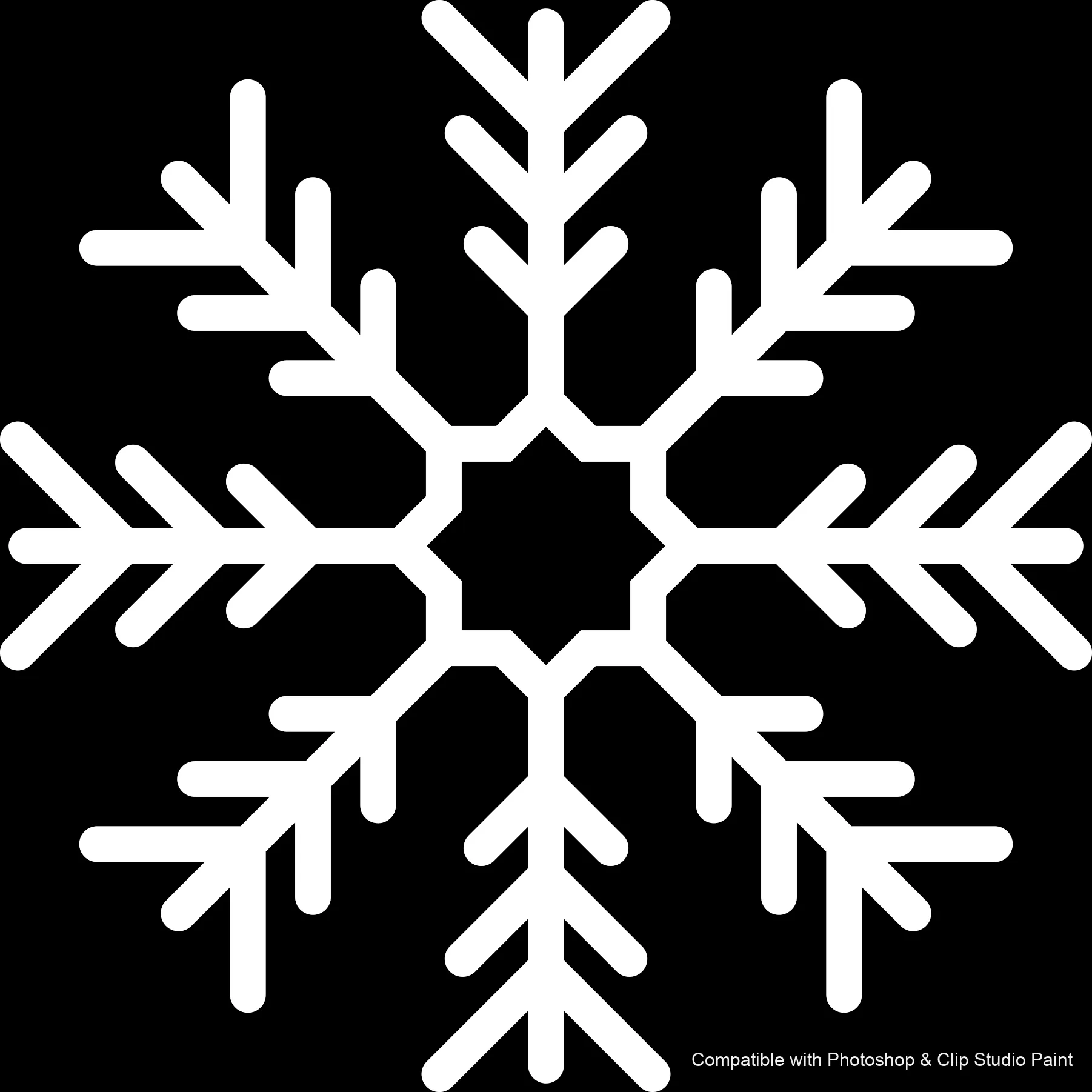 Frost Crystals brush 27 of 43 — Photoshop & Clip Studio Paint .abr preview