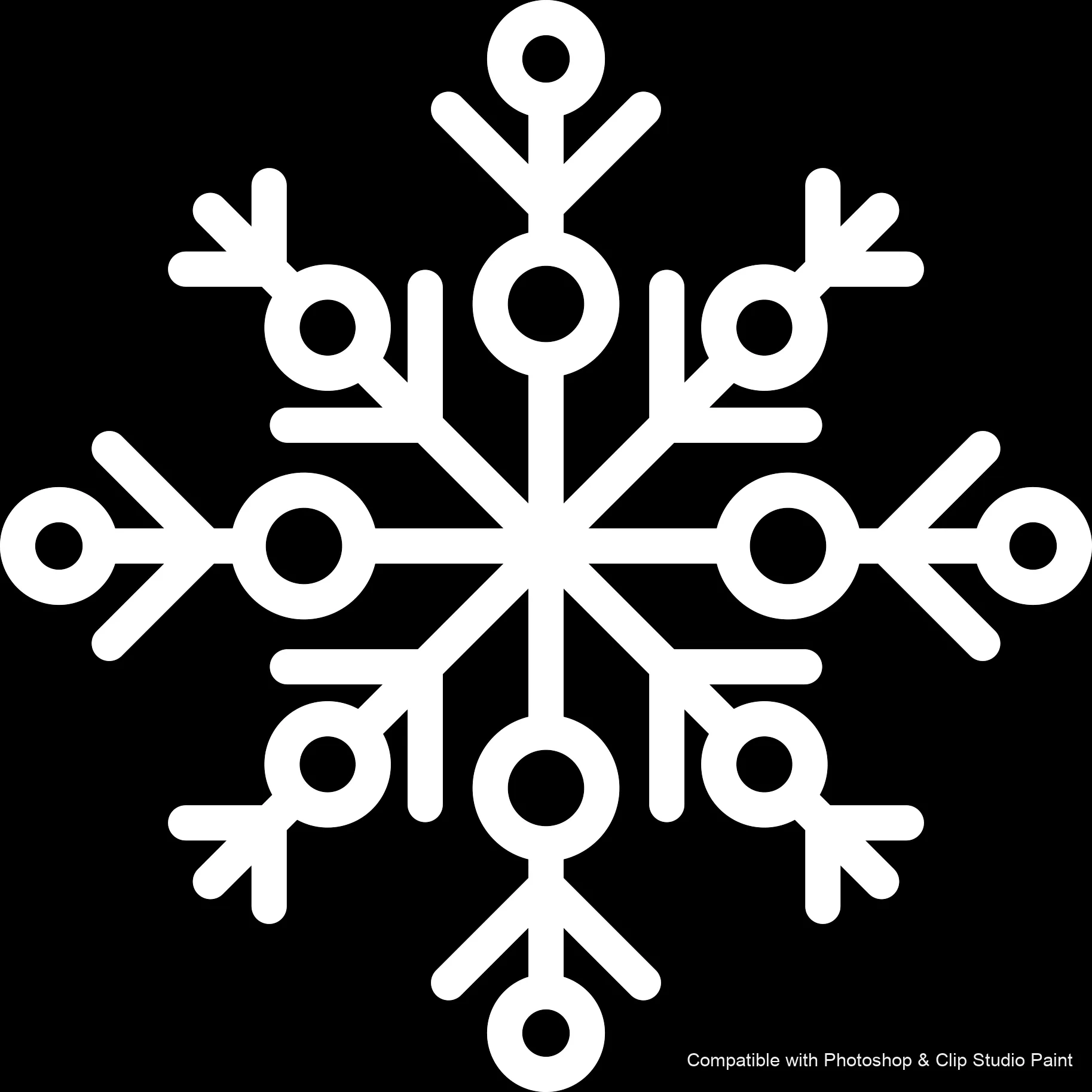 Frost Crystals brush 28 of 43 — Photoshop & Clip Studio Paint .abr preview