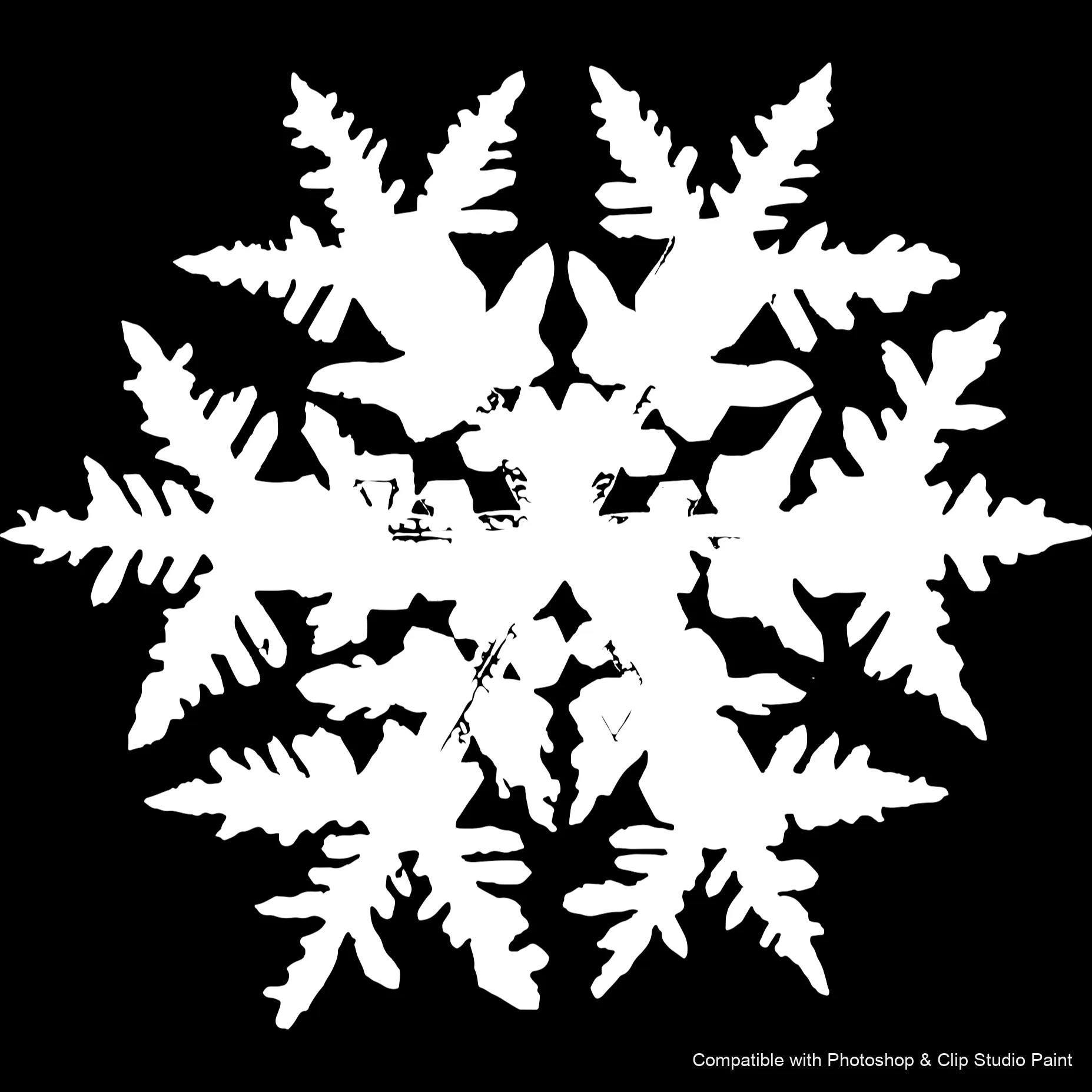 Frost Crystals brush 29 of 43 — Photoshop & Clip Studio Paint .abr preview