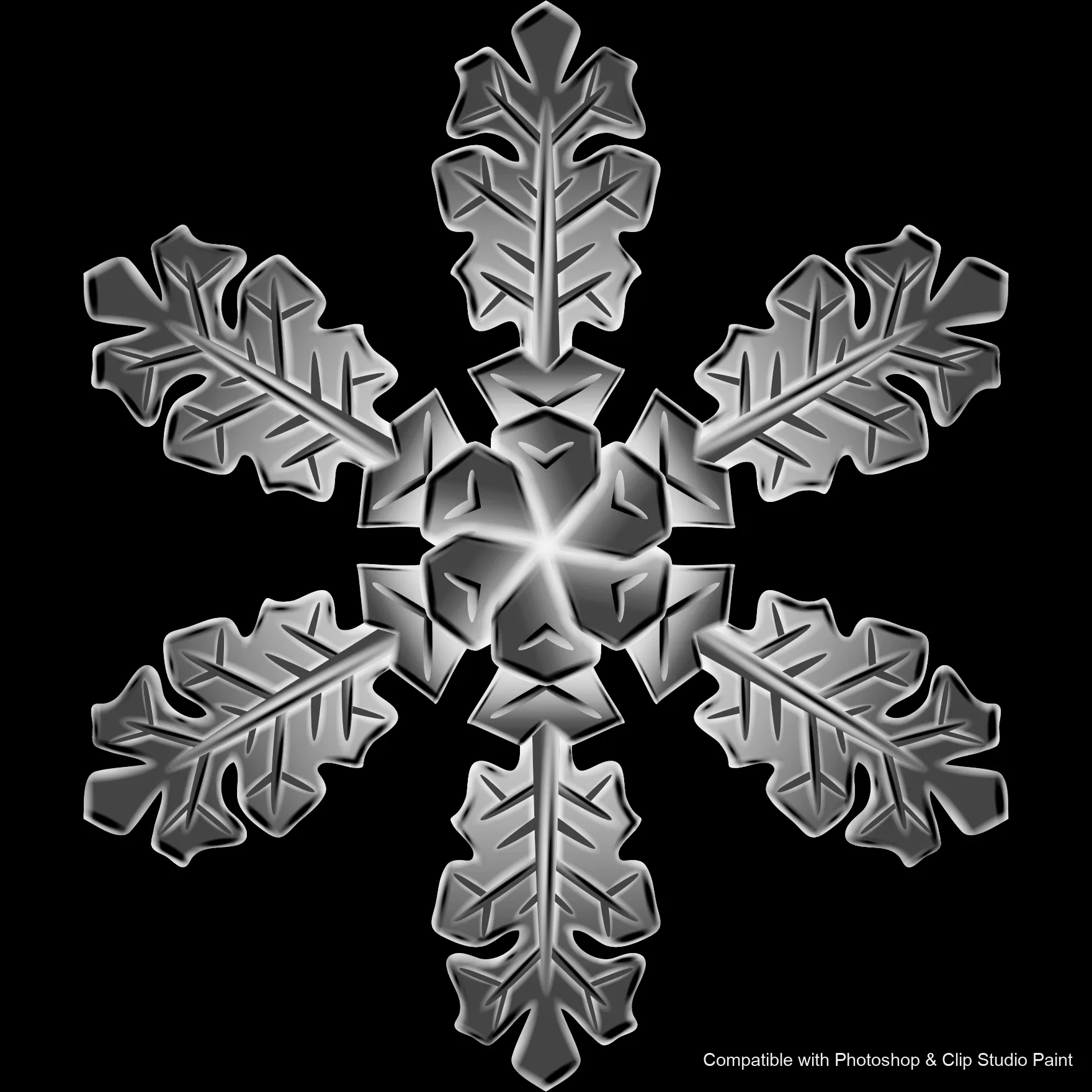 Frost Crystals brush 37 of 43 — Photoshop & Clip Studio Paint .abr preview