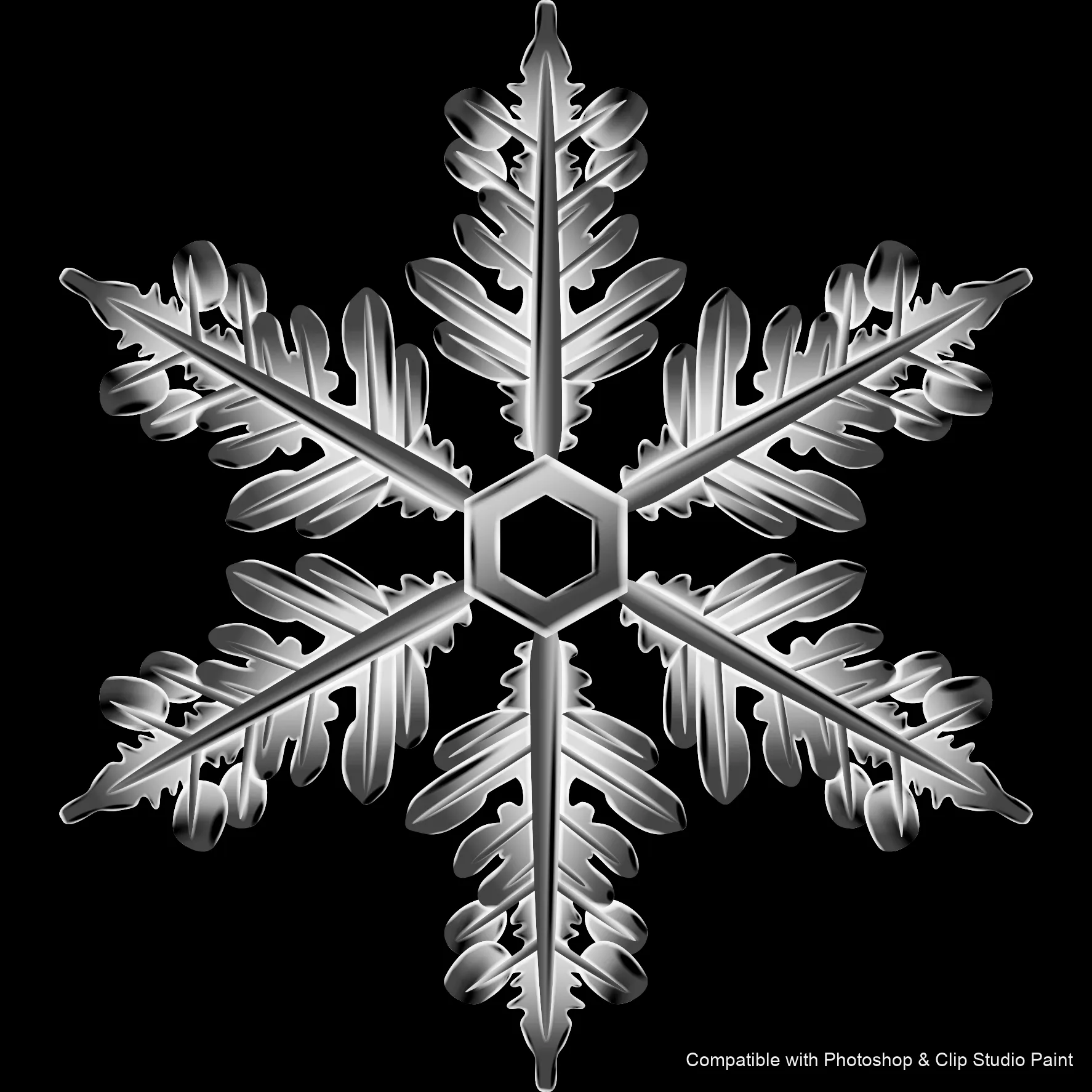 Frost Crystals brush 38 of 43 — Photoshop & Clip Studio Paint .abr preview