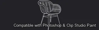 Furnish Studio brush 3 of 67 — Photoshop & Clip Studio Paint .abr preview