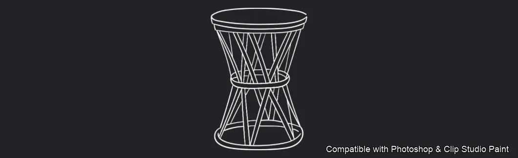 Furnish Studio brush 6 of 67 — Photoshop & Clip Studio Paint .abr preview