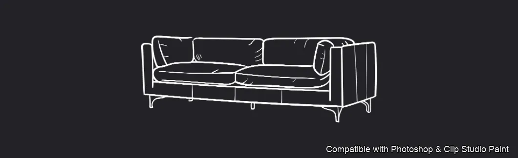 Furnish Studio brush 9 of 67 — Photoshop & Clip Studio Paint .abr preview