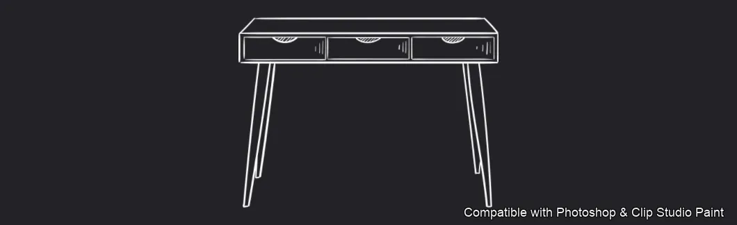 Furnish Studio brush 13 of 67 — Photoshop & Clip Studio Paint .abr preview