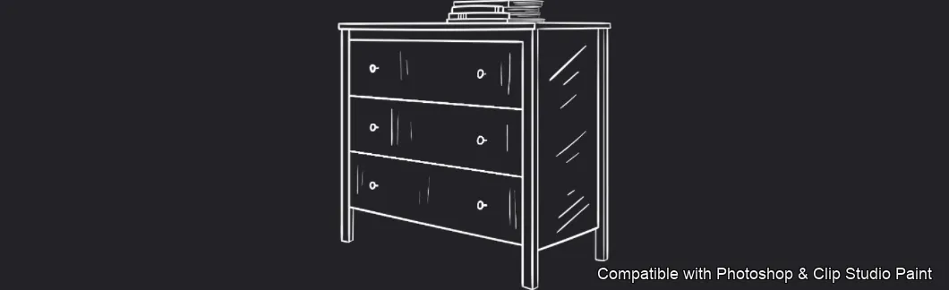 Furnish Studio brush 16 of 67 — Photoshop & Clip Studio Paint .abr preview