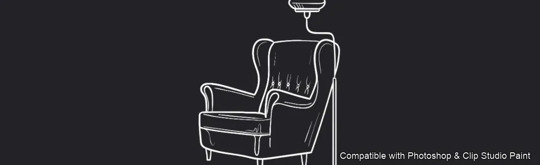 Furnish Studio brush 19 of 67 — Photoshop & Clip Studio Paint .abr preview
