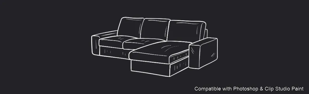 Furnish Studio brush 20 of 67 — Photoshop & Clip Studio Paint .abr preview