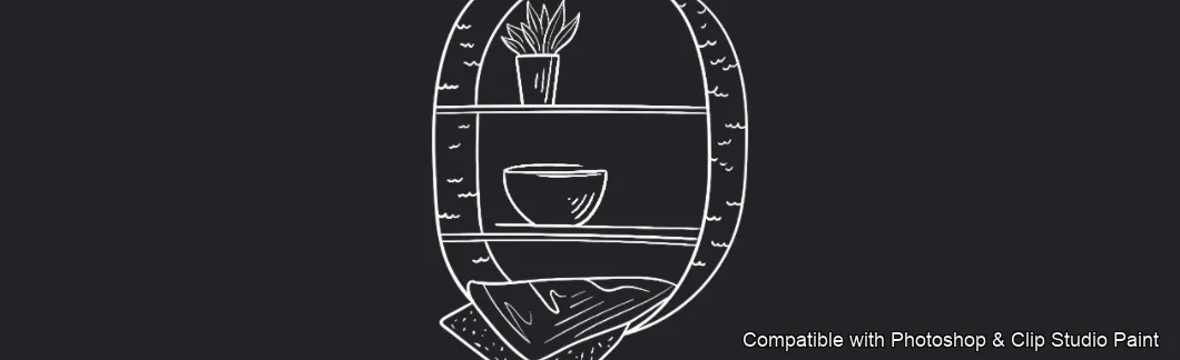 Furnish Studio brush 21 of 67 — Photoshop & Clip Studio Paint .abr preview