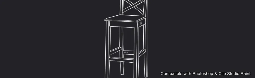 Furnish Studio brush 22 of 67 — Photoshop & Clip Studio Paint .abr preview