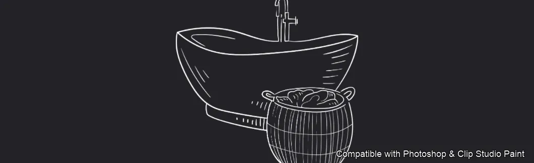 Furnish Studio brush 23 of 67 — Photoshop & Clip Studio Paint .abr preview