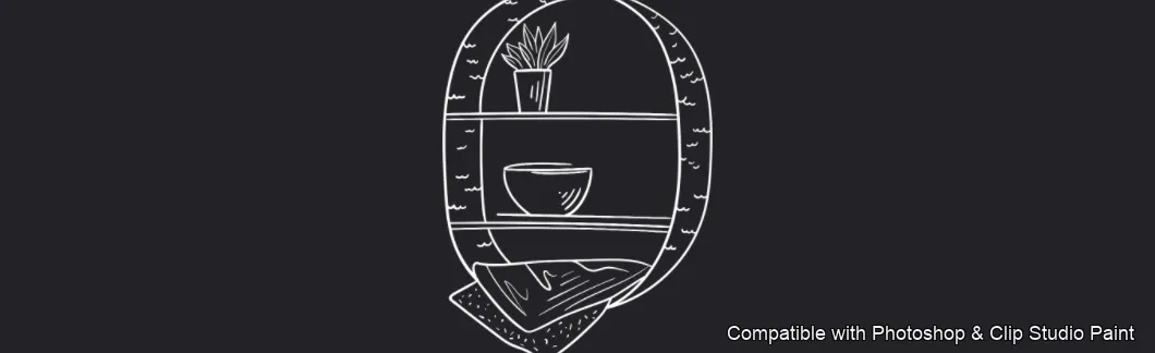 Furnish Studio brush 24 of 67 — Photoshop & Clip Studio Paint .abr preview