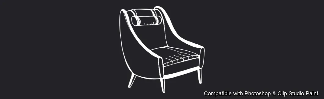 Furnish Studio brush 40 of 67 — Photoshop & Clip Studio Paint .abr preview