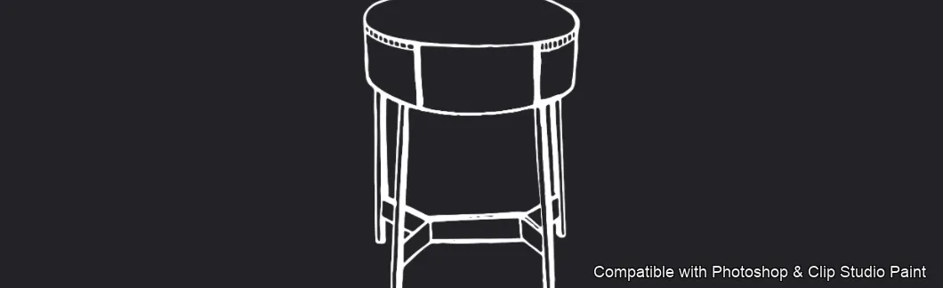 Furnish Studio brush 41 of 67 — Photoshop & Clip Studio Paint .abr preview