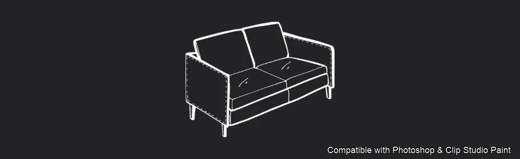 Furnish Studio brush 42 of 67 — Photoshop & Clip Studio Paint .abr preview