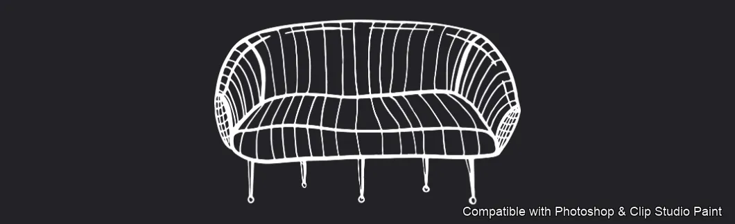 Furnish Studio brush 49 of 67 — Photoshop & Clip Studio Paint .abr preview