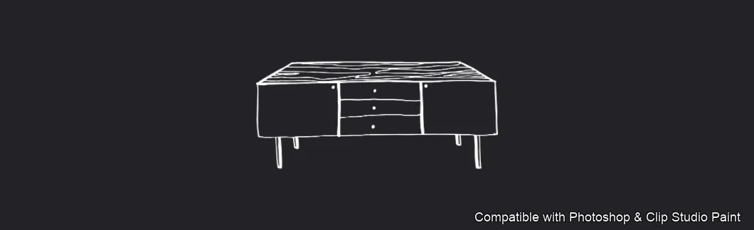 Furnish Studio brush 50 of 67 — Photoshop & Clip Studio Paint .abr preview
