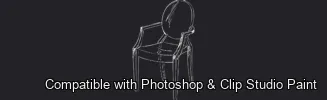 Furnish Studio brush 52 of 67 — Photoshop & Clip Studio Paint .abr preview