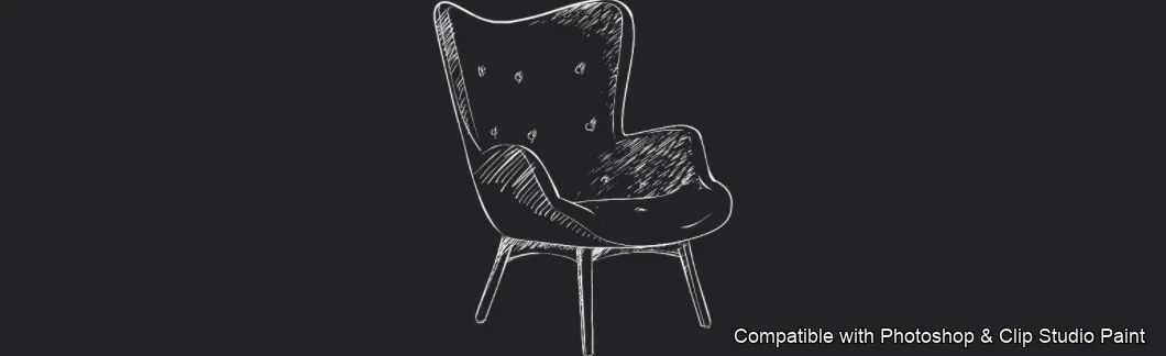 Furnish Studio brush 54 of 67 — Photoshop & Clip Studio Paint .abr preview