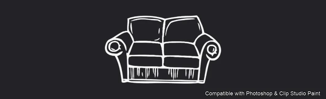Furnish Studio brush 64 of 67 — Photoshop & Clip Studio Paint .abr preview
