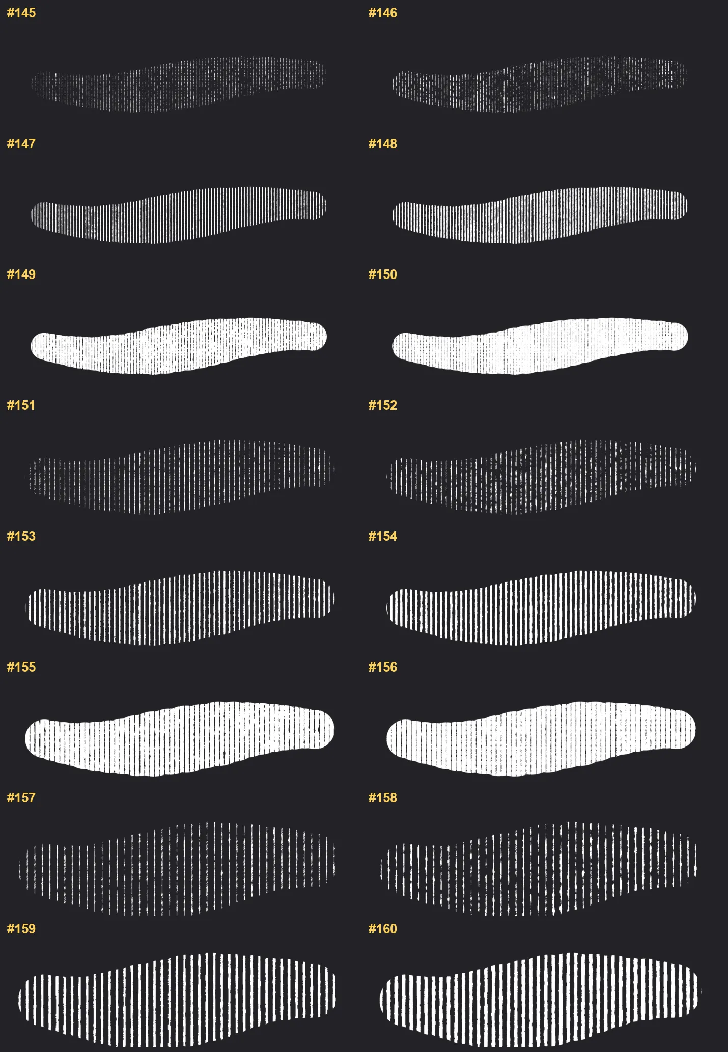 Halftone Studio Kit Procreate brushes overview sheet 10