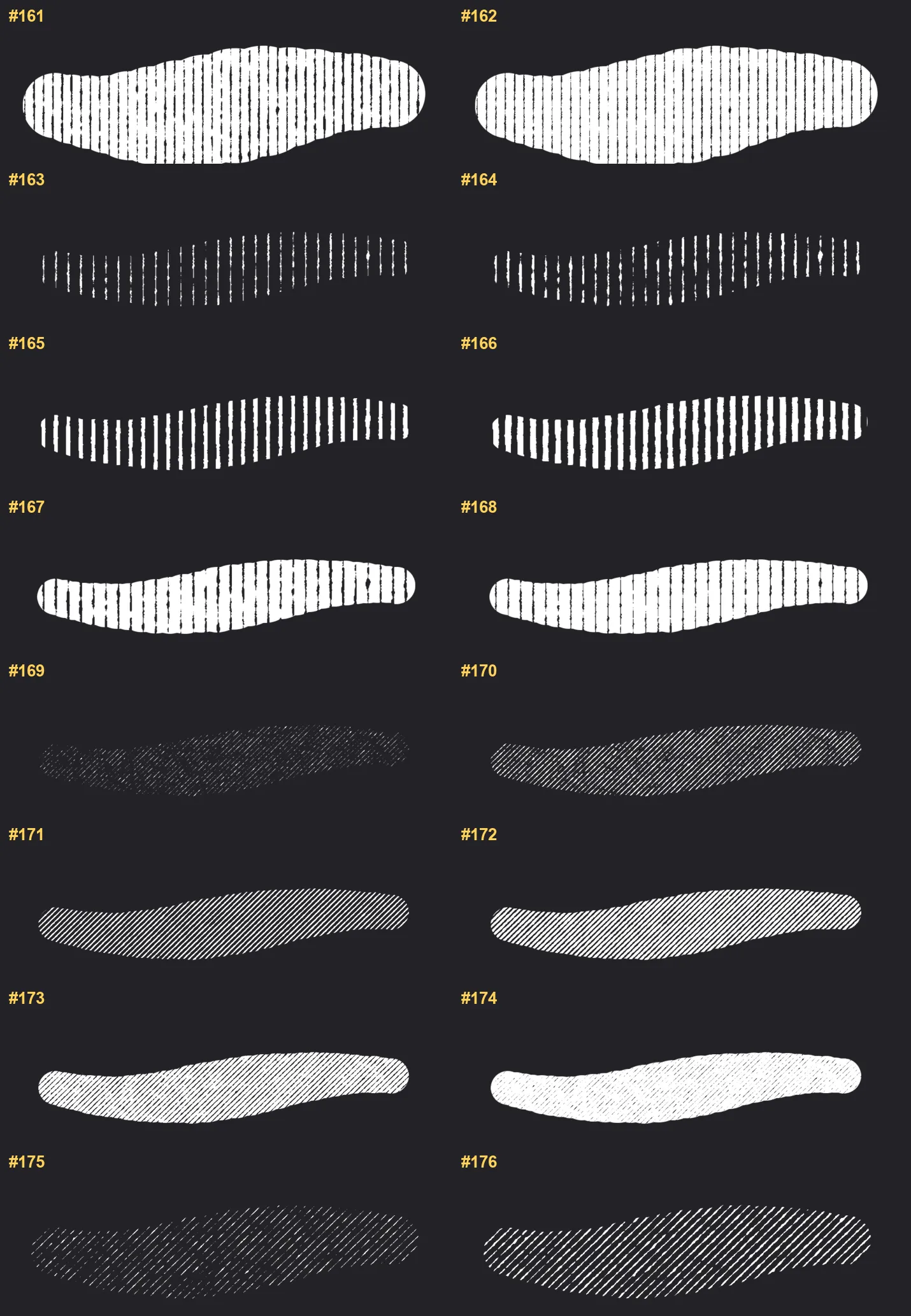 Halftone Studio Kit Procreate brushes overview sheet 11