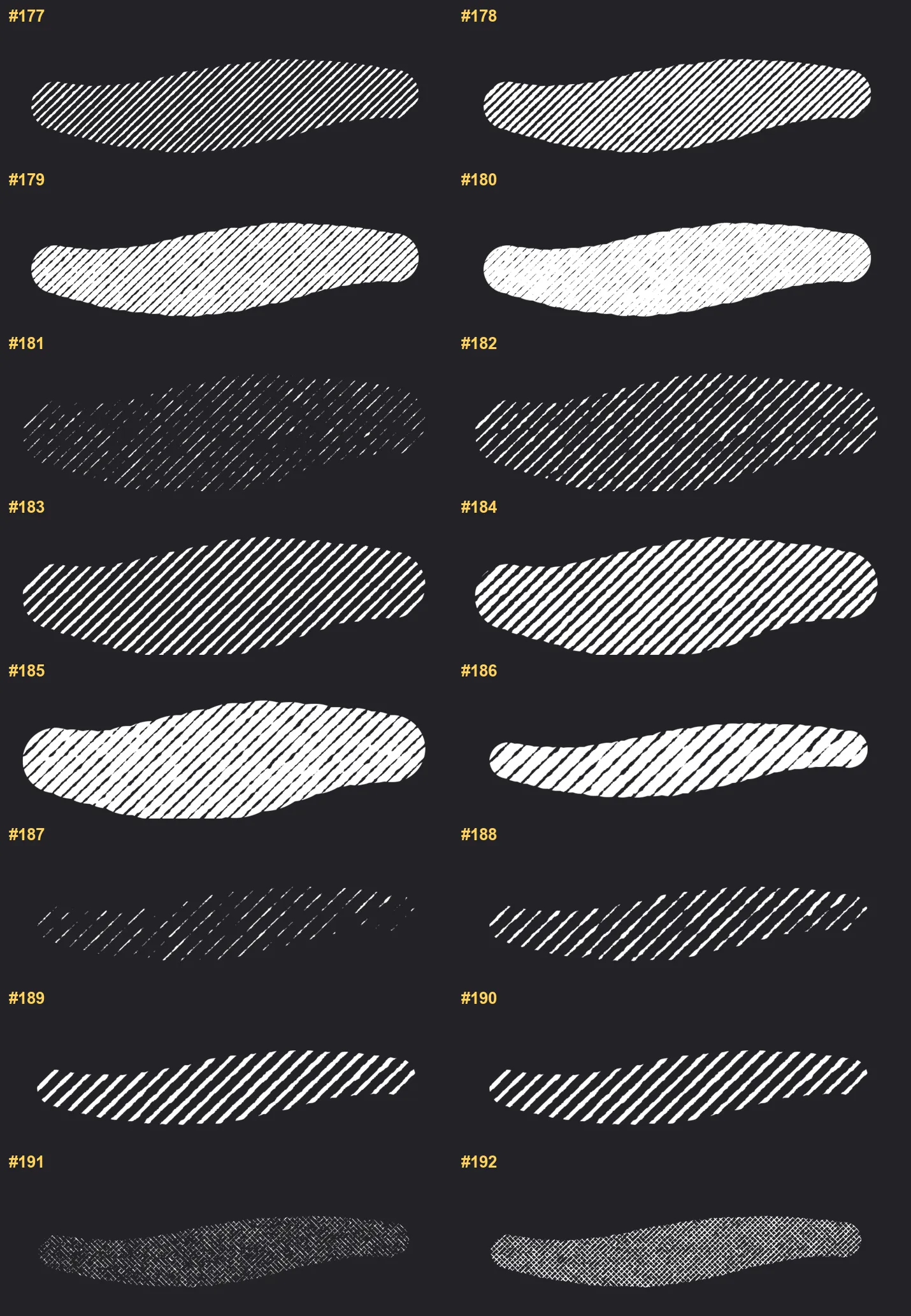 Halftone Studio Kit Procreate brushes overview sheet 12