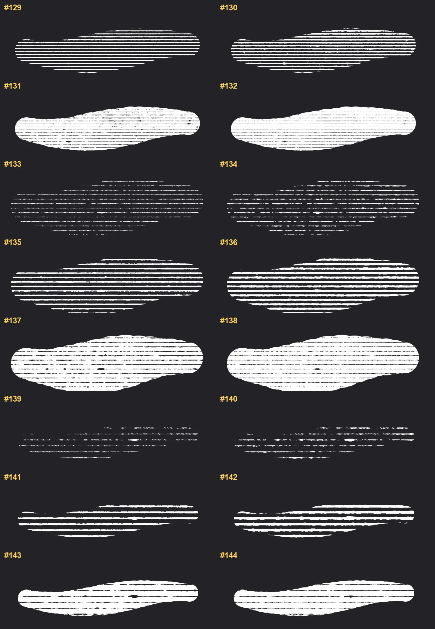 Halftone Studio Kit Procreate brushes overview sheet 9
