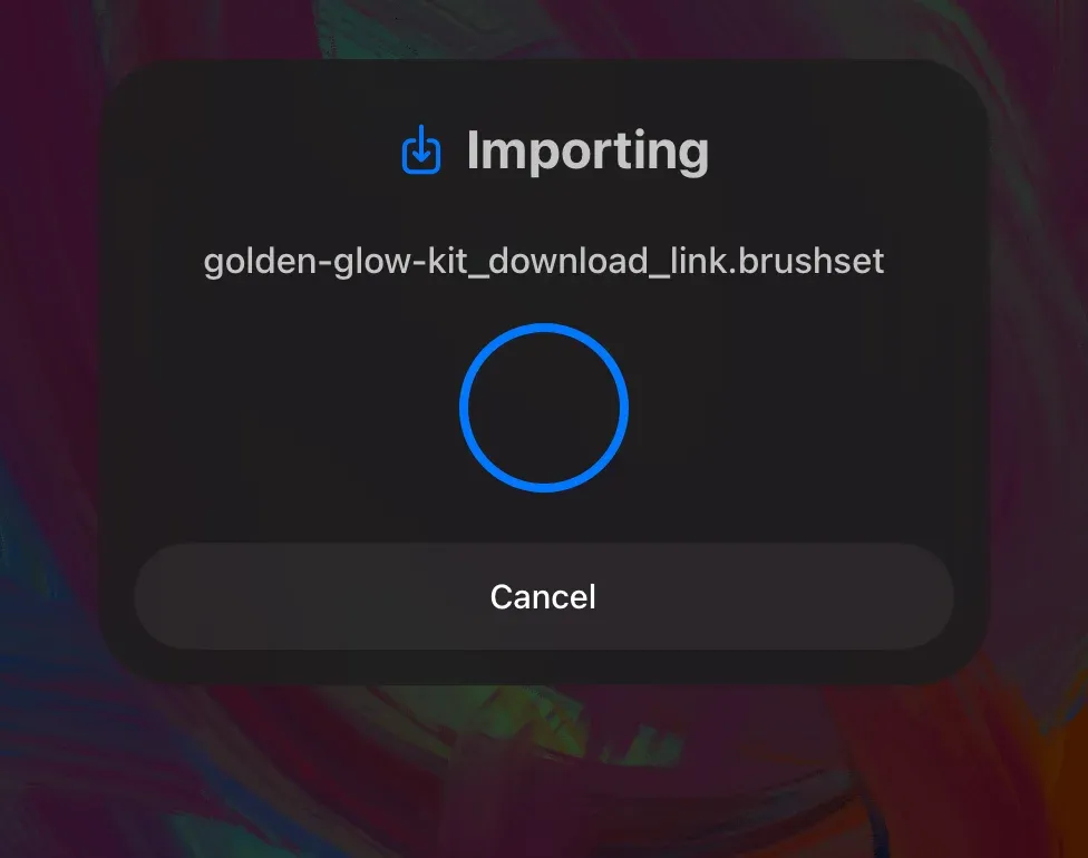 Let Procreate import it — how to install Procreate brushes on iPad