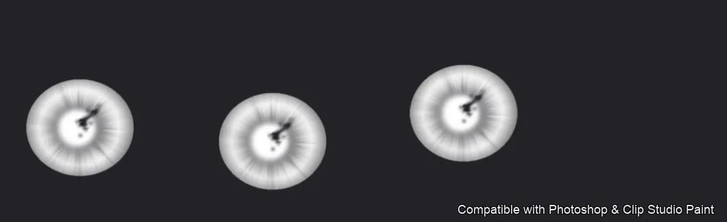 Iris Forge brush 19 of 36 — Photoshop & Clip Studio Paint .abr preview