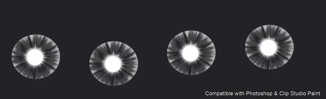 Iris Forge brush 23 of 36 — Photoshop & Clip Studio Paint .abr preview
