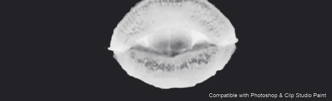 Luscious Lips brush 2 of 52 — Photoshop & Clip Studio Paint .abr preview