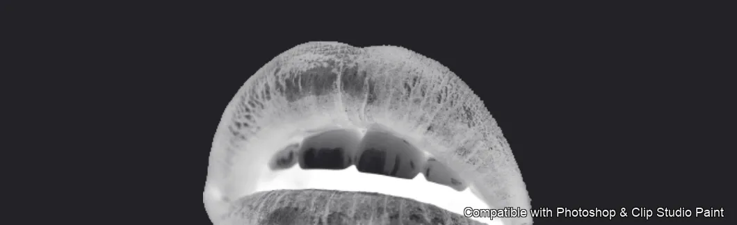 Luscious Lips brush 3 of 52 — Photoshop & Clip Studio Paint .abr preview