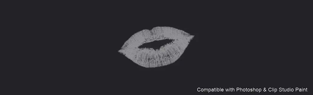 Luscious Lips brush 9 of 52 — Photoshop & Clip Studio Paint .abr preview