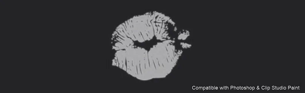 Luscious Lips brush 11 of 52 — Photoshop & Clip Studio Paint .abr preview