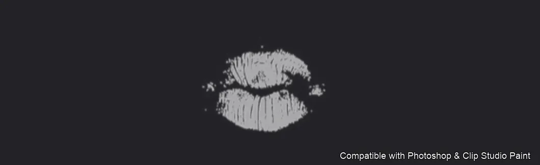 Luscious Lips brush 12 of 52 — Photoshop & Clip Studio Paint .abr preview