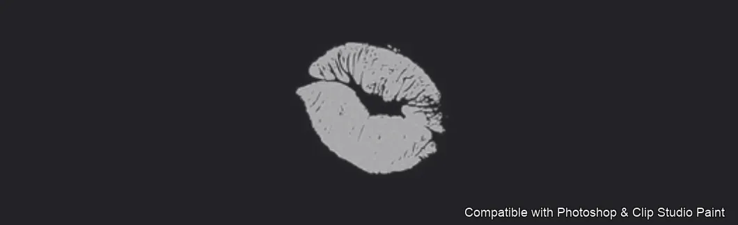 Luscious Lips brush 13 of 52 — Photoshop & Clip Studio Paint .abr preview