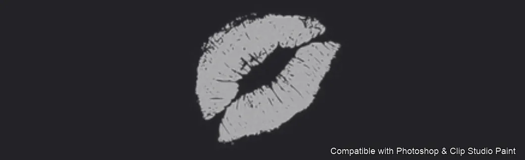 Luscious Lips brush 14 of 52 — Photoshop & Clip Studio Paint .abr preview