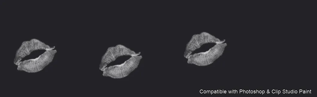 Luscious Lips brush 15 of 52 — Photoshop & Clip Studio Paint .abr preview