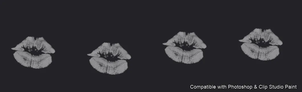 Luscious Lips brush 16 of 52 — Photoshop & Clip Studio Paint .abr preview