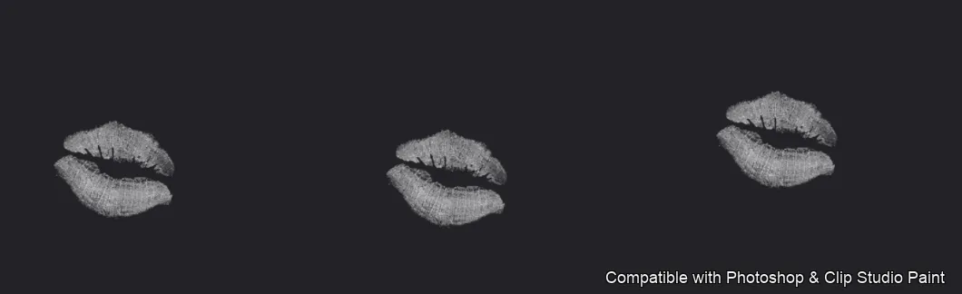 Luscious Lips brush 17 of 52 — Photoshop & Clip Studio Paint .abr preview