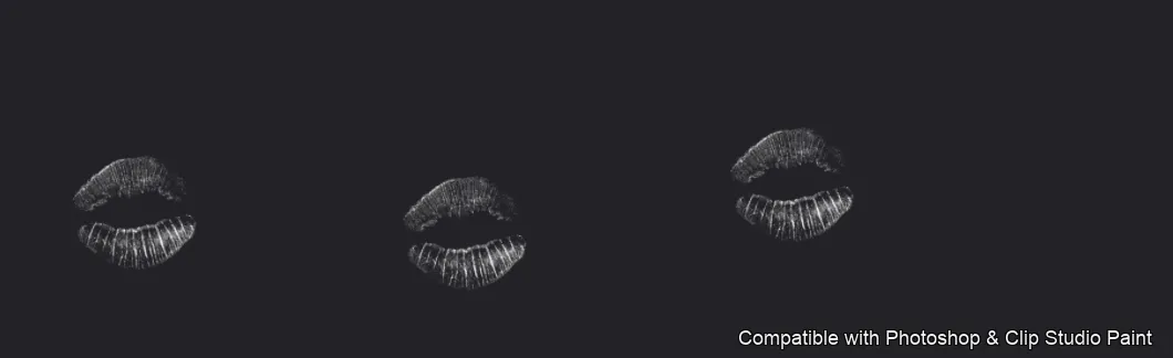 Luscious Lips brush 18 of 52 — Photoshop & Clip Studio Paint .abr preview