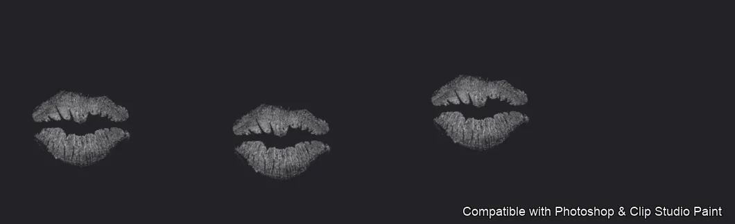 Luscious Lips brush 19 of 52 — Photoshop & Clip Studio Paint .abr preview