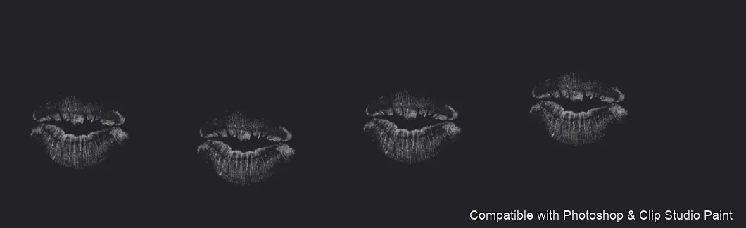 Luscious Lips brush 21 of 52 — Photoshop & Clip Studio Paint .abr preview