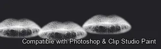 Luscious Lips brush 28 of 52 — Photoshop & Clip Studio Paint .abr preview