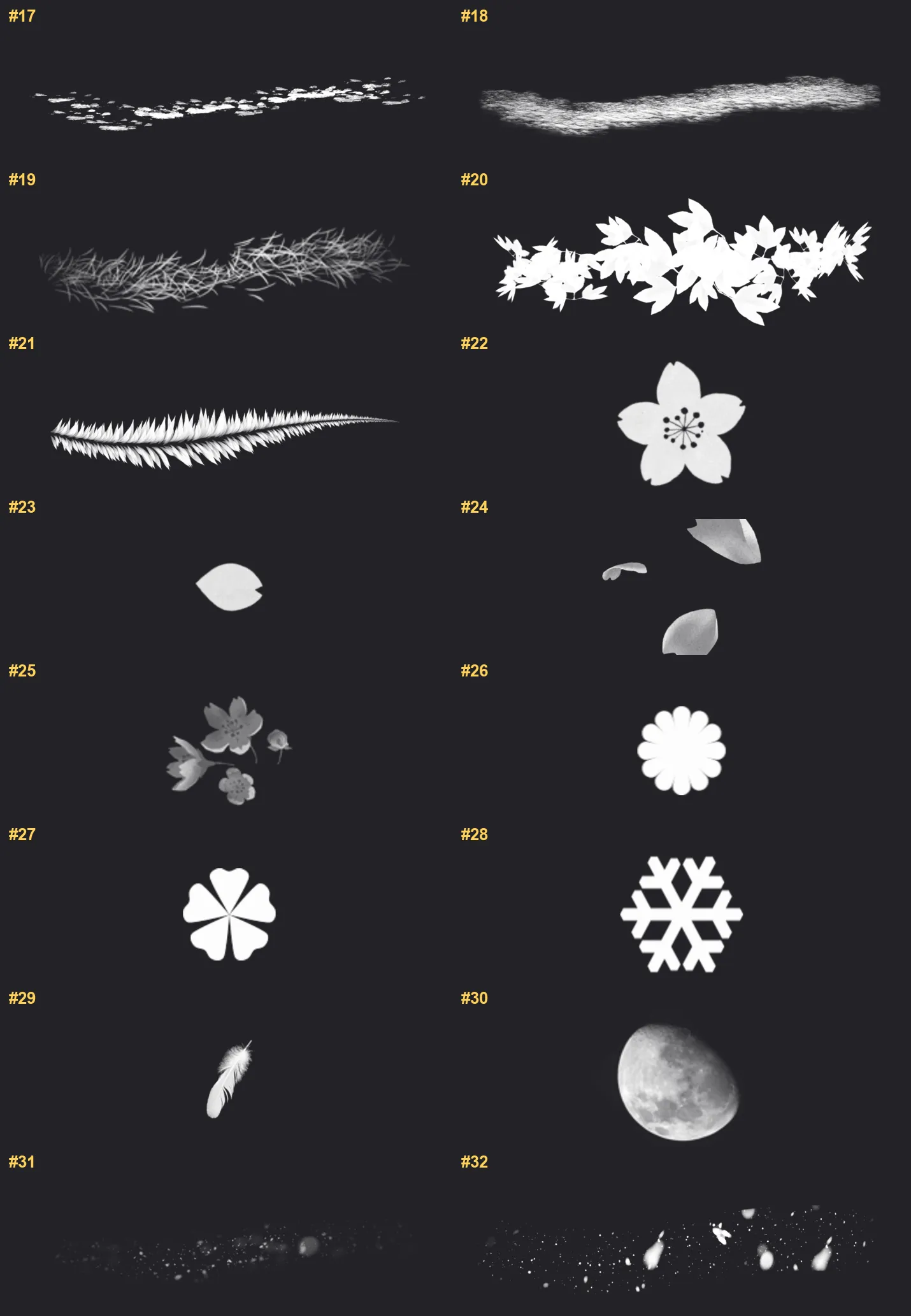 Magic Effect Kit Procreate brushes overview sheet 2