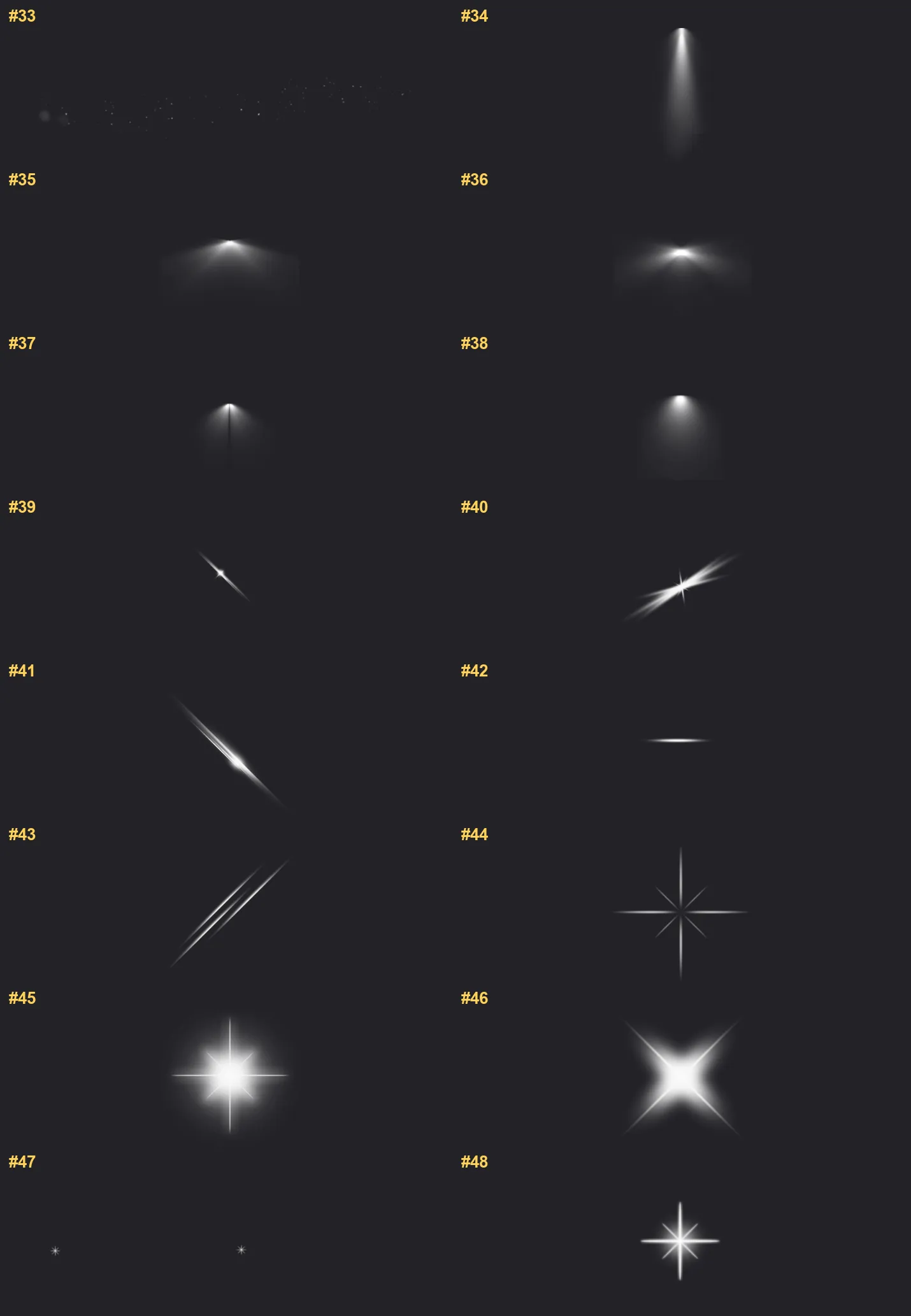 Magic Effect Kit Procreate brushes overview sheet 3