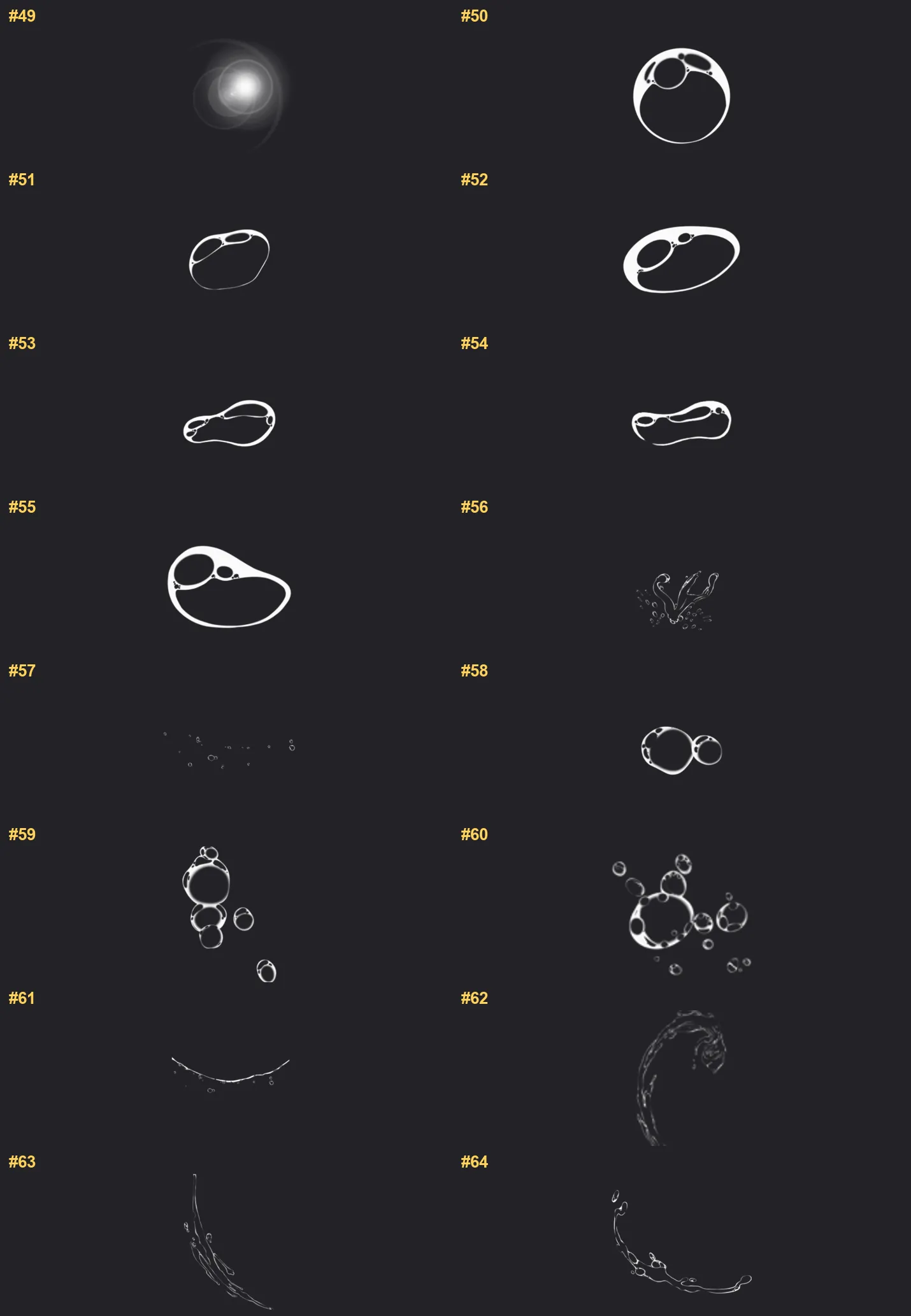 Magic Effect Kit Procreate brushes overview sheet 4