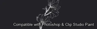 Magnolia Bloom brush 10 of 60 — Photoshop & Clip Studio Paint .abr preview